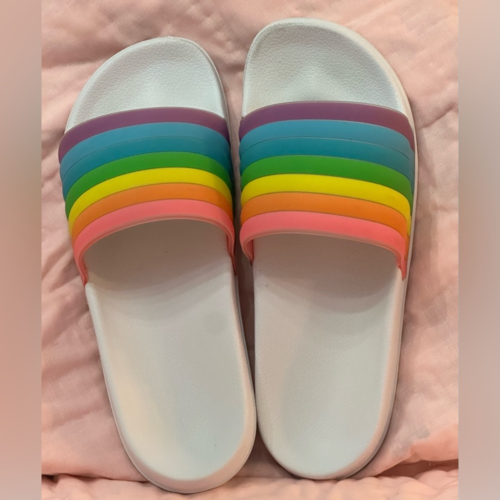 Colorful Rainbow Slide Sandals